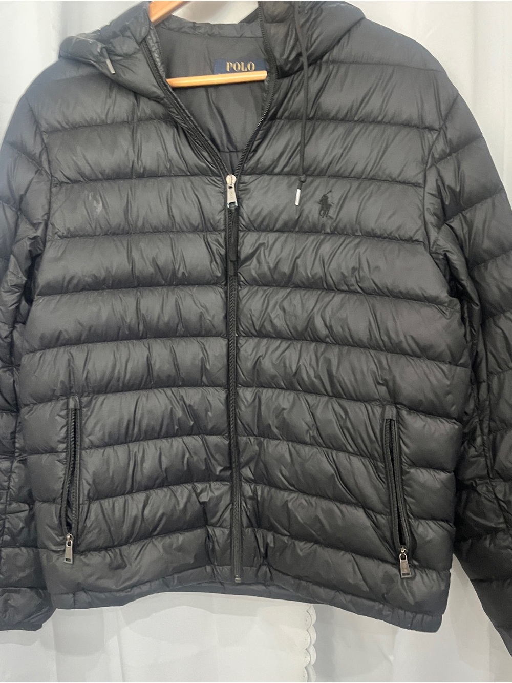 Polo by Ralph Lauren Black Quilted Hooded Puffer Jacket